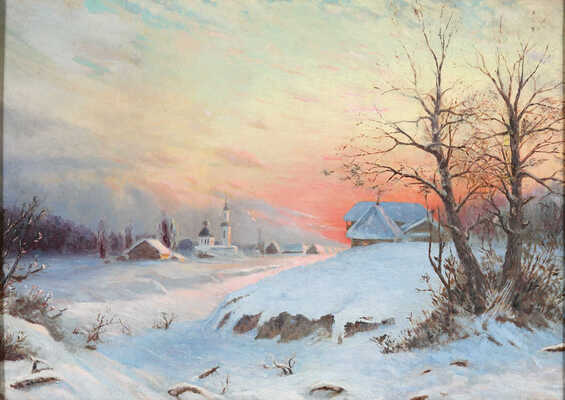 Неизвестный художник. Зимний пейзаж 